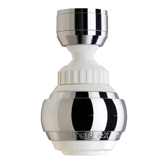 Siroflex Miscelatore 2525/50S Saturn Rompigetto Aeratore Doccetta Rubinetto Cucina Made in Italy Cromato Bianco | Aeratore Rubinetto Con Prolunga Snodabile | Areatore Per Rubinetti Con Rispa
