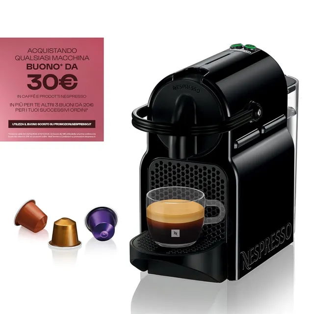 Nespresso Macchina caffè EN80.B Inissia Macchina per Caffè Espresso, Black