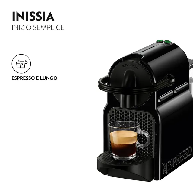 Nespresso Macchina caffè EN80.B Inissia Macchina per Caffè Espresso, Black