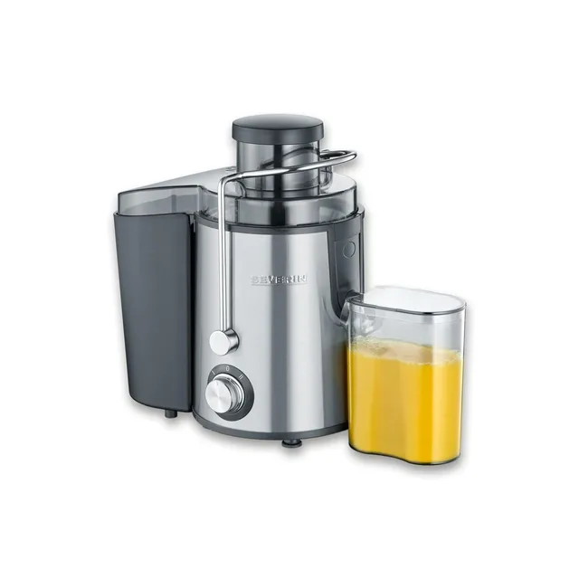 Severin Estrattore di succo 400W 19.000 Centrifuga Frutta e Verdura, 400W, 19.000 giri/min, 2 Velocità, Contenitore Succo 0,5L, Contenitore Polpa 1,5L, Antigoccia, BPA Free, 35,0 x 20,0 x 28,0 cm, Ner