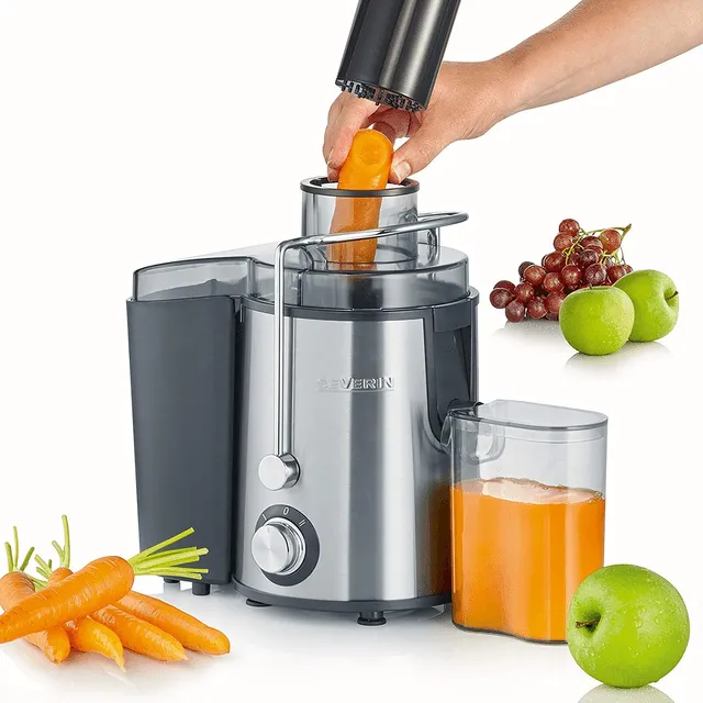 Severin Estrattore di succo 400W 19.000 Centrifuga Frutta e Verdura, 400W, 19.000 giri/min, 2 Veloci