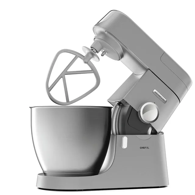 Kenwood Planetaria KVL4100S Impastatrice Planetaria Chef XL con Ciotola da 6,7L, 3 Ganci di Miscelazione, Personalizzabile con oltre 25 Accessori Opzionali Acquistabili Separatamente, Pote