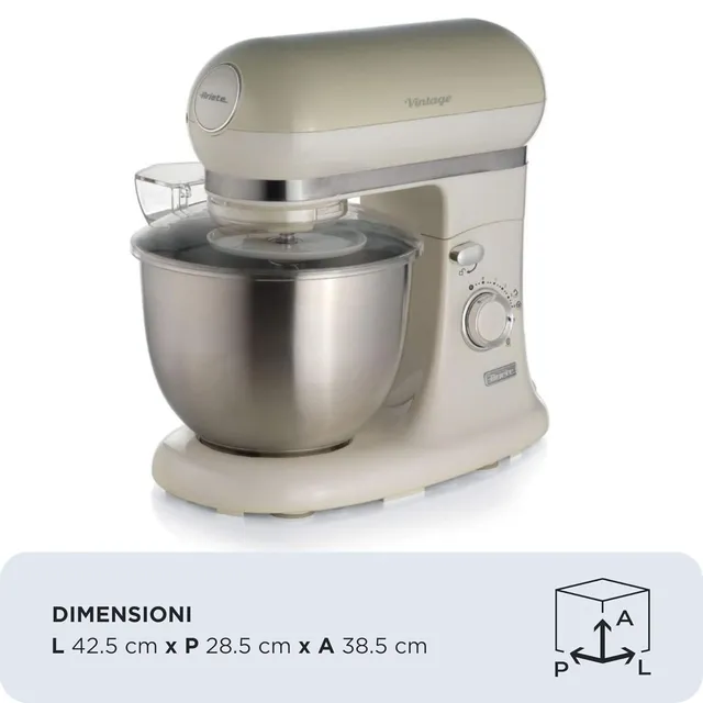 Ariete Planetaria 1588 Impastatrice Vintage , Planetaria per Pane, Pizza, Dolci e Pasticceria, Ganci