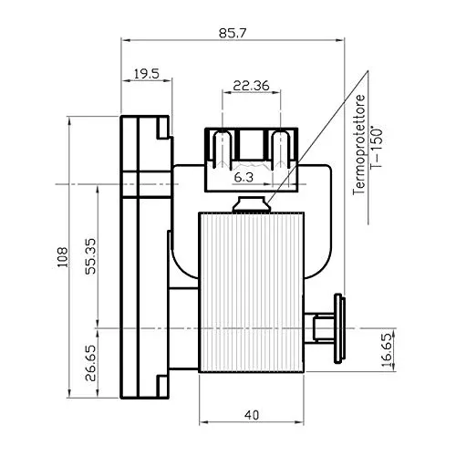 Easyricambi Stufa a legna K9117153 Motoriduttore per Stufa a Pellet KENTA 5 RPM Albero da 8,5mm Moto