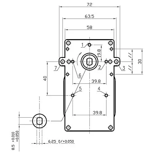Easyricambi Stufa a legna K9117153 Motoriduttore per Stufa a Pellet KENTA 5 RPM Albero da 8,5mm Moto