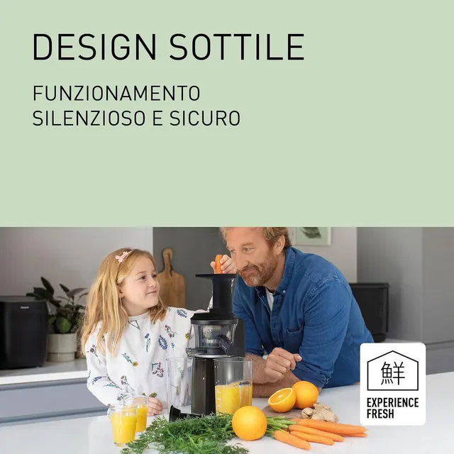 Panasonic Estrattore di succo MJ-L501KXE Slow Juicer , Estrattore Elettrico per Frutta e Verdura, 15