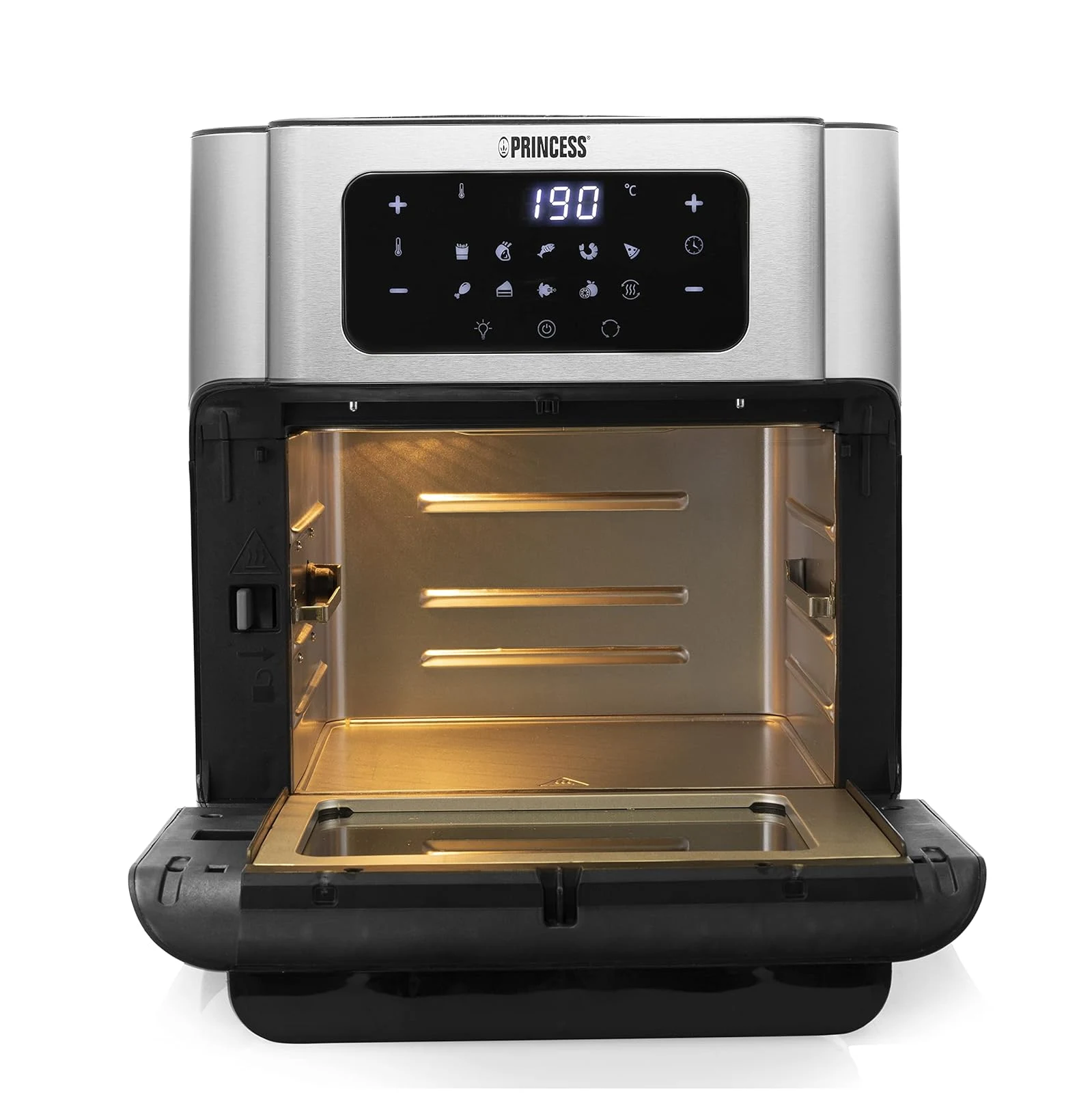 Princess Frullatore 10 L Friggitrice ad Aria Forno con Cestello Rotante, Airfryer Ventilato, 10 Prog