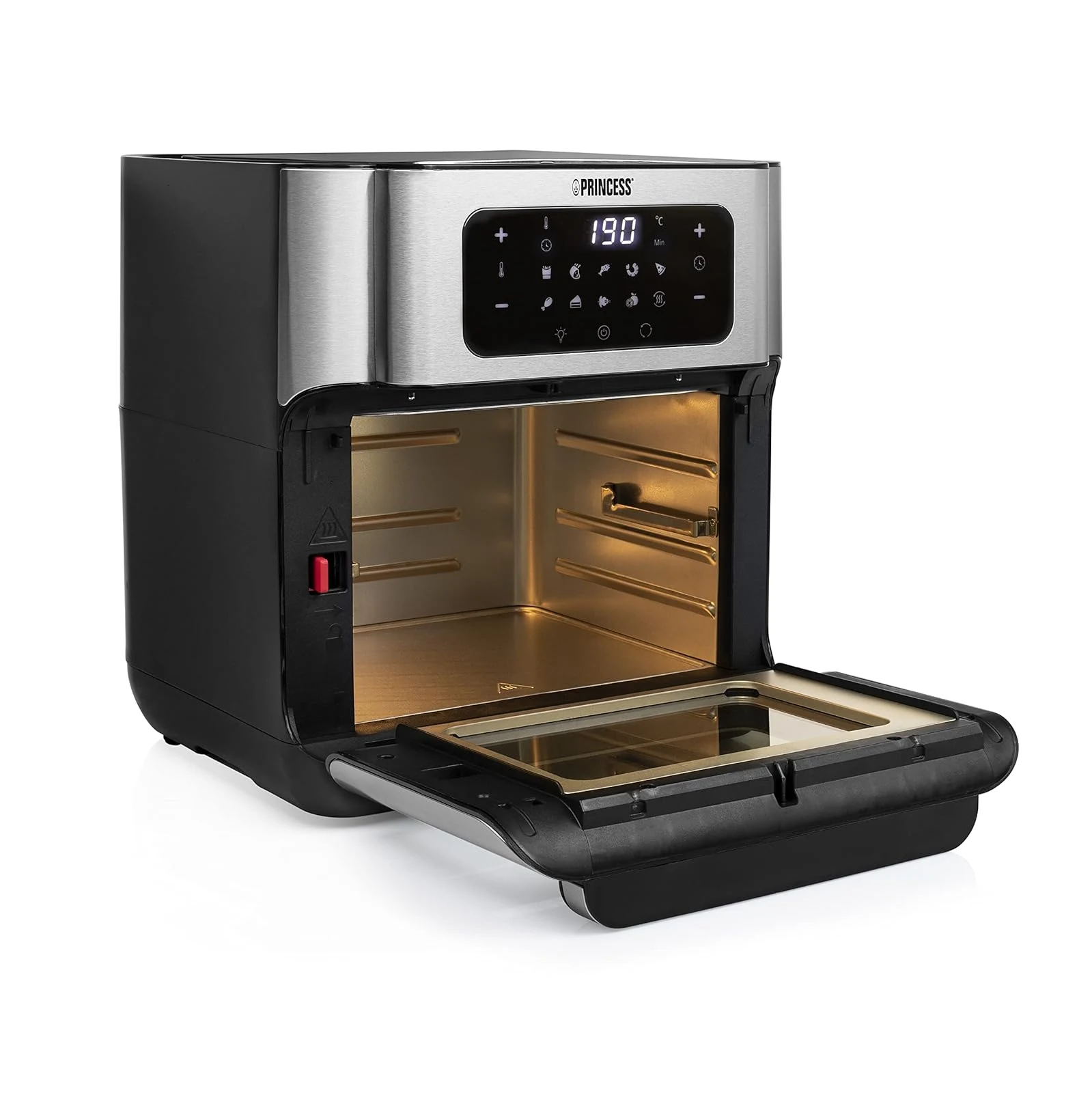 Princess Frullatore 10 L Friggitrice ad Aria Forno con Cestello Rotante, Airfryer Ventilato, 10 Prog