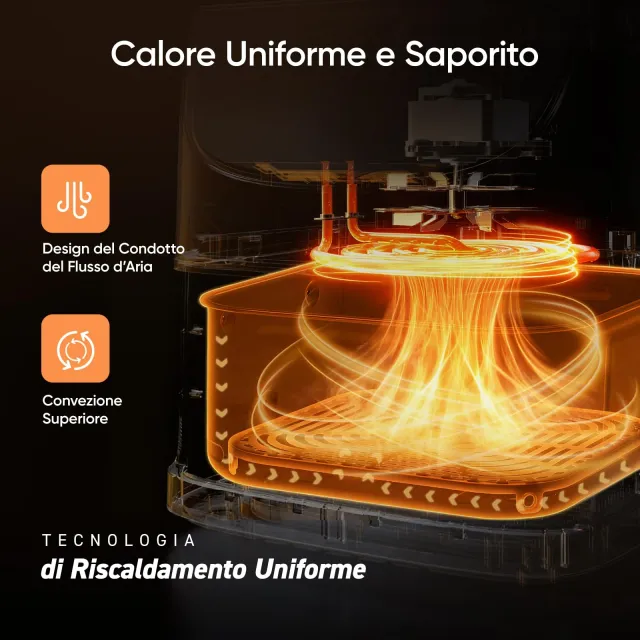 COSORI Deumidificatore 75-205°C Friggitrice ad Aria 5,7 Litri, Air Fryer, 13 Funzioni, 97% Meno Olio