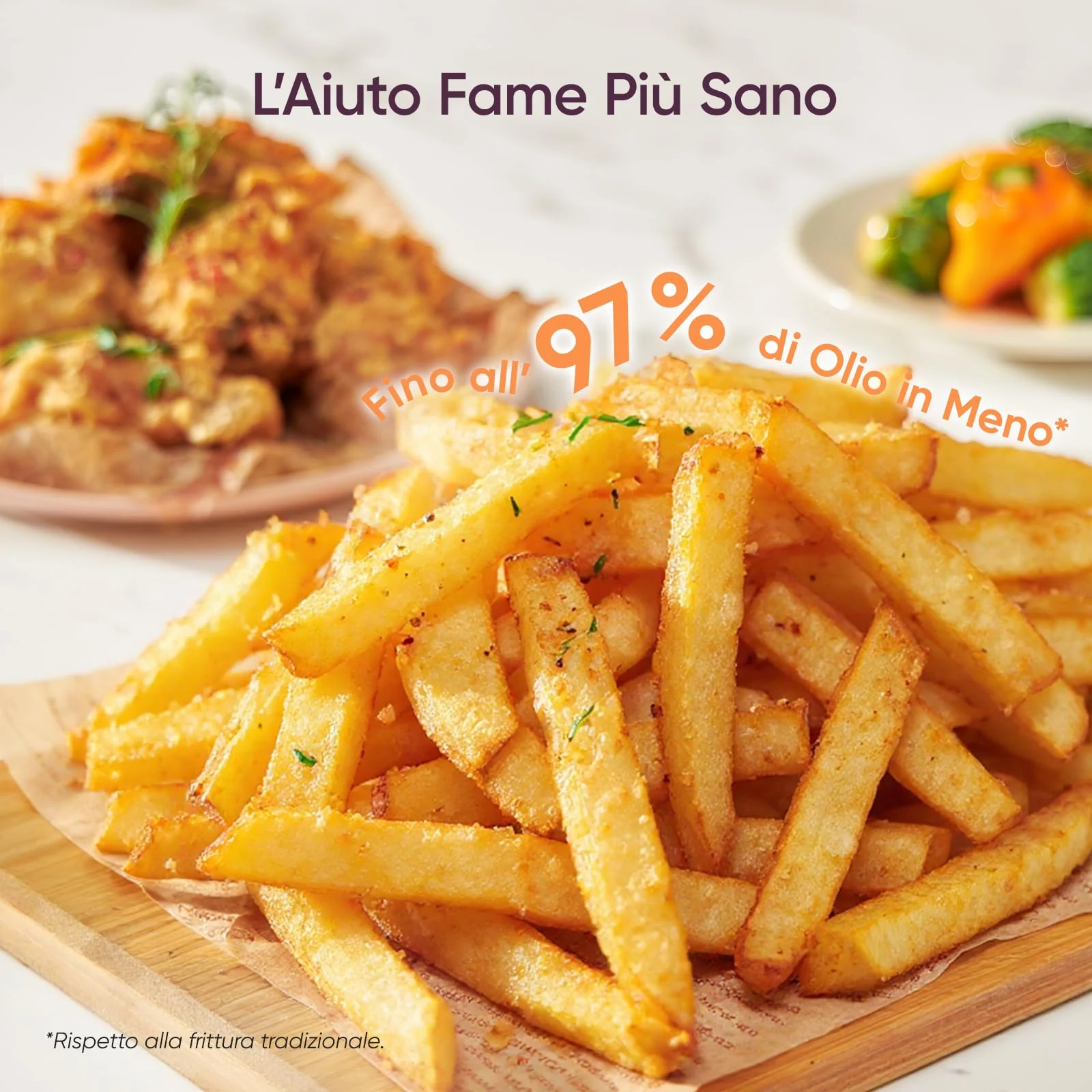 COSORI Deumidificatore 75-205°C Friggitrice ad Aria 5,7 Litri, Air Fryer, 13 Funzioni, 97% Meno Olio