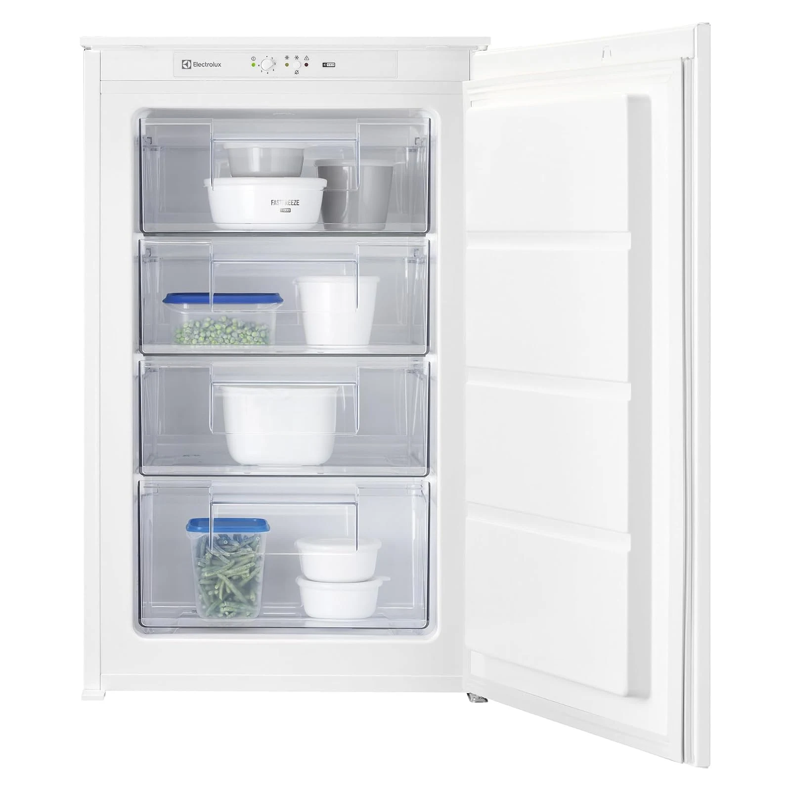 Electrolux Congelatore LUB3AE88S Congelatore Verticale da Incasso, Serie 600 LowFrost, Altezza 87,3 cm, Capacità Totale 98 Litri, Controllo Elettronico della Temperatura, Funzionamento Silenzio