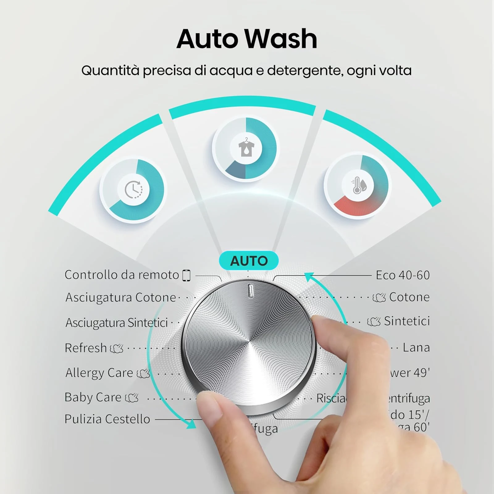 Hisense Lavasciuga carica alto WD3S9043BW7 Lavasciuga 9 + 6 Kg, 1400 Rpm, 15 Programmi Automatici, V