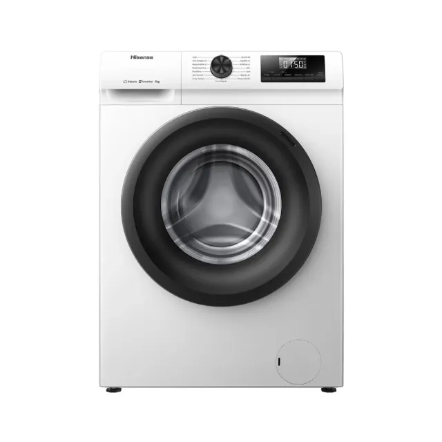 Hisense Lavatrice slim WF1Q9041BW Lavatrice con funzione vapore, 9 kg, 1400 giri/min, 15 programmi, programma anti-allergie, lavaggio per neonati, autolavaggio, QuickWash 15 min/piumino/Eco 40-6