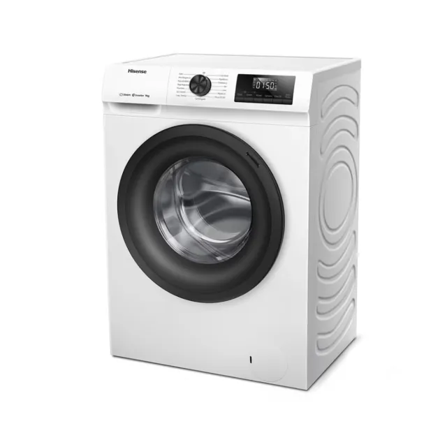 Hisense Lavatrice slim WF1Q9041BW Lavatrice con funzione vapore, 9 kg, 1400 giri/min, 15 programmi, 