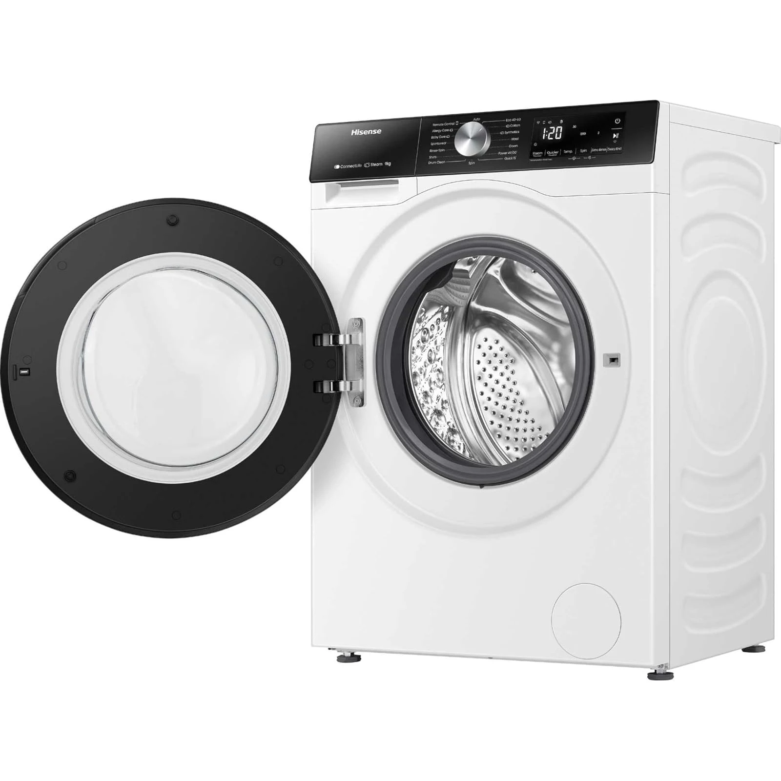 Hisense Lavatrice incasso WF3S9043BW3 Lavatrice, 9 kg, Classe A-30%/D, 1400 Giri/min, Larghezza 60 c