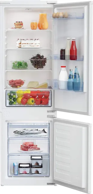 Beko Frigorifero incasso monoporta BCSA285K4SN b100 Frigorifero/Congelatore Integrato, Capacità Totale 271 Litri, Combinazione Incassato, MinFrost, Tecnologia Porta a Trasporto, 35 dB, Bianco