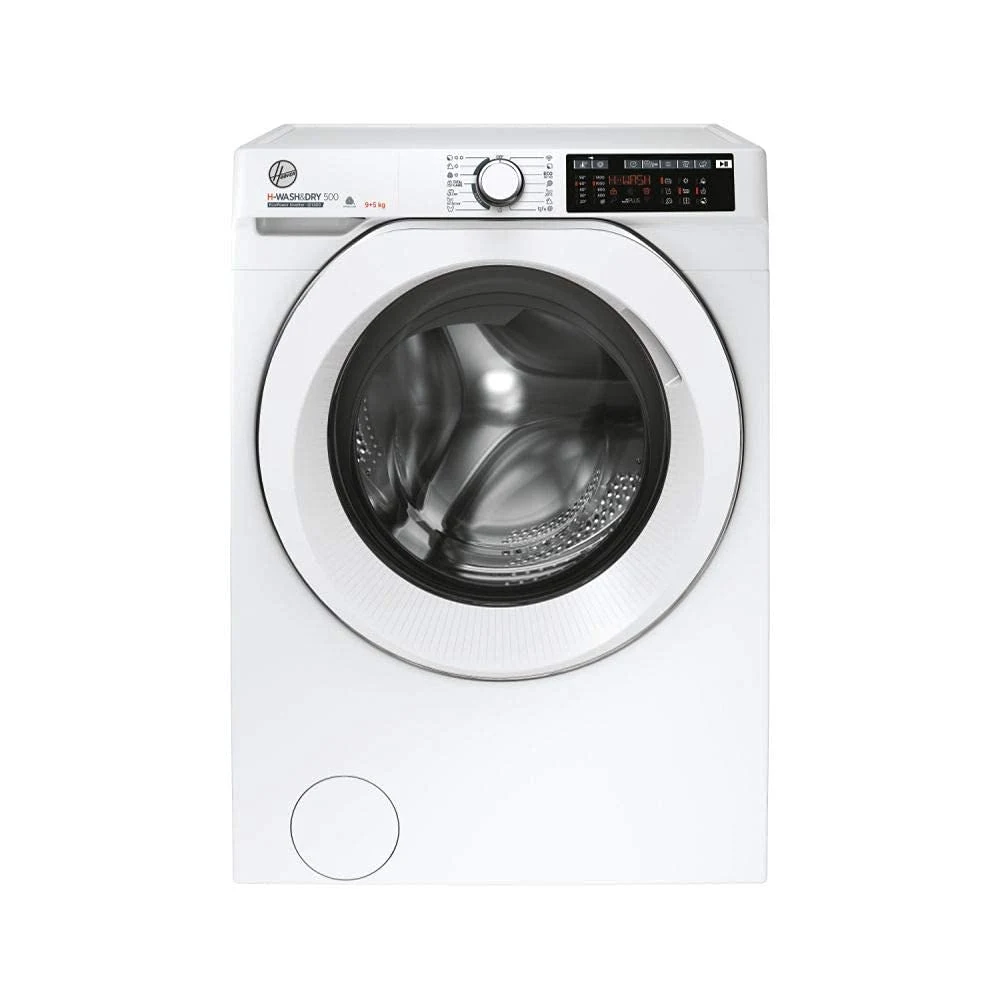Hoover Lavasciuga 500 HD 495AMC/1-S H-WASH&DRY Lavasciuga Slim 9 + 5 kg, Classe A/D, 1400 RPM, Motore Inverter, 18 Programmi, WiFi, AxLxP 85x60x47 cm