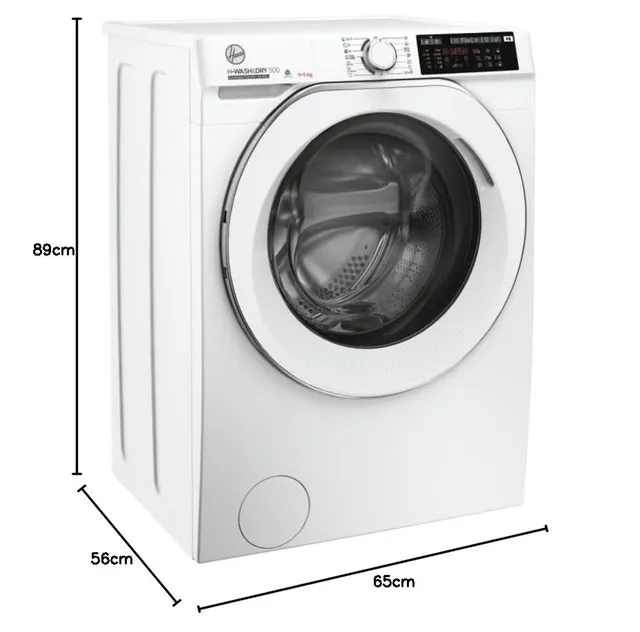 Hoover Lavasciuga 500 HD 495AMC/1-S H-WASH&DRY Lavasciuga Slim 9 + 5 kg, Classe A/D, 1400 RPM, Motor