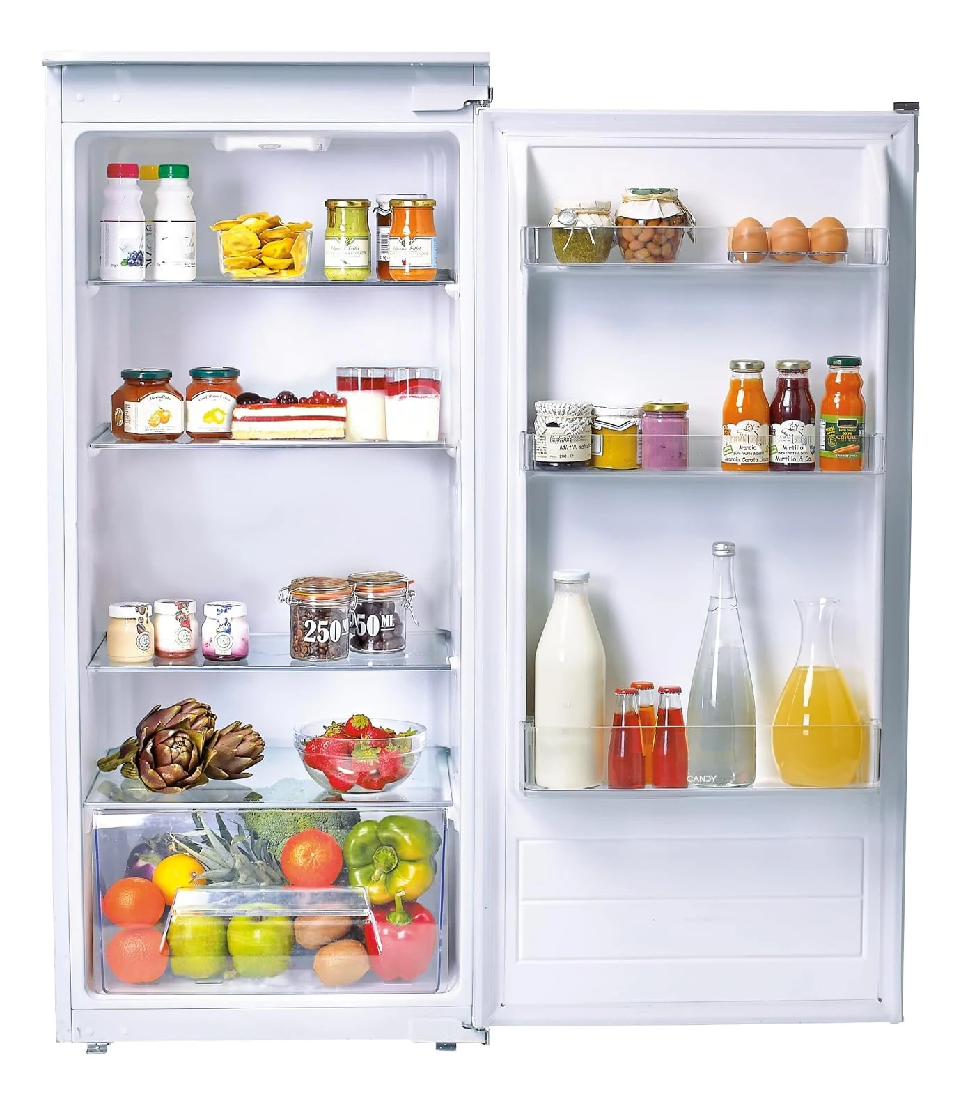 Candy Frigorifero incasso monoporta 197 L 122 Frigorifero Monoporta da Incasso 197 L, 122 x 54 x 54 cm, Classe Energetica E, Power LED, Cassetto Crisper, 39 dB - CIL 220 EE/N
