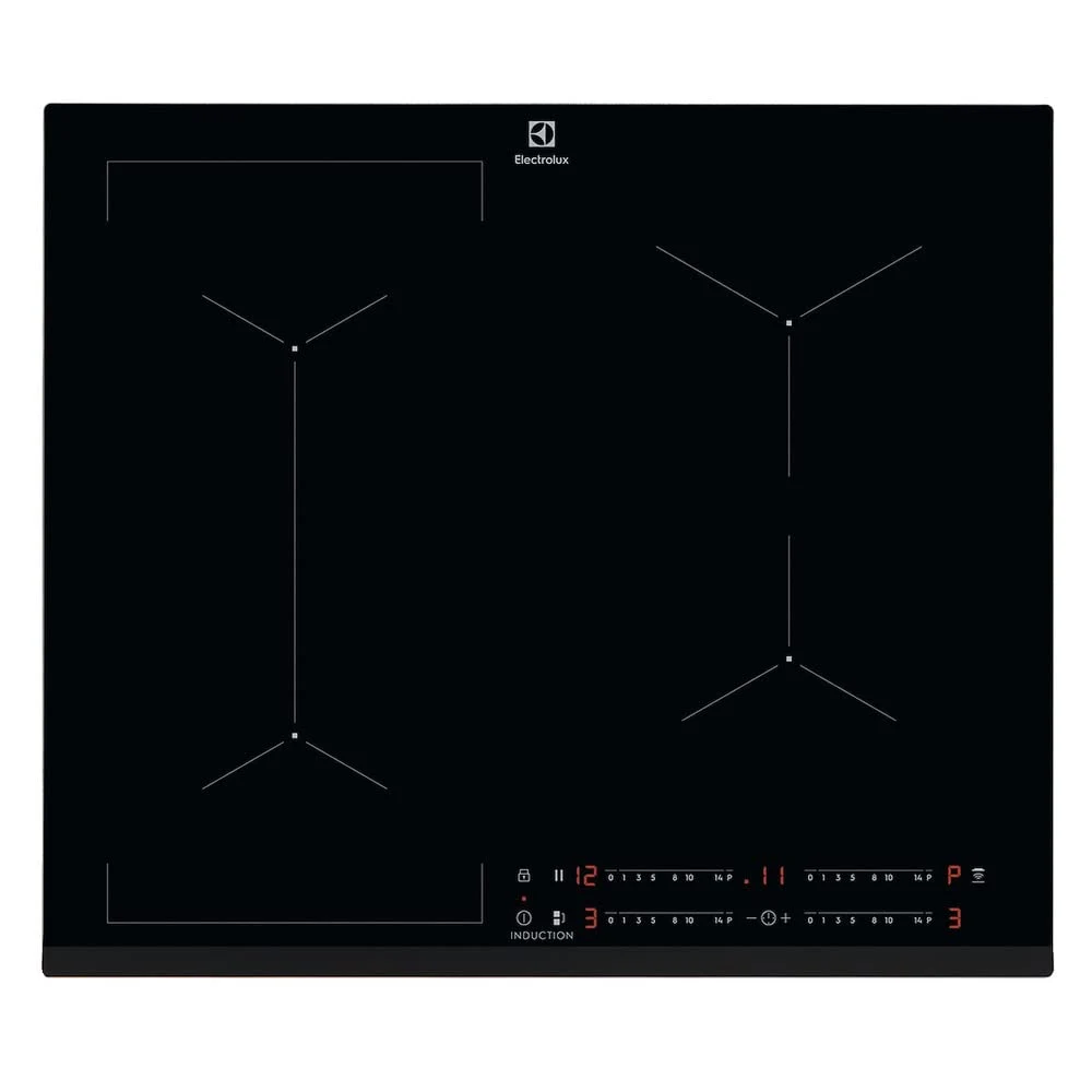 Electrolux Piano cottura radiante CIL63443 Piano Cottura da 60 cm 4 Fuochi ad induzione, Nero