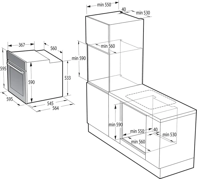 Hisense Forno incasso BI62216AX Forno da Incasso Multifunzione 77 L, Termoventilato, 11 Funzioni di 