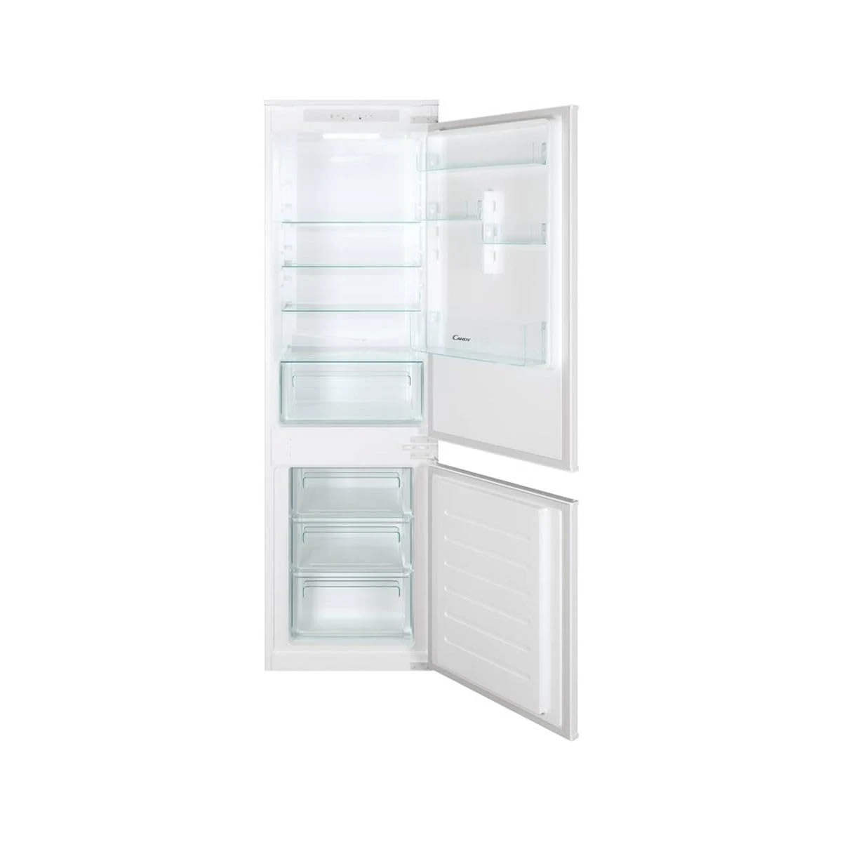 Candy Frigorifero incasso doppia porta CBL3518F Fresco Frigorifero da Incasso, 264 L, 2 Porte, App hOn, Tecnologia Low Frost, Trattamento Antimuffa, Classe F, 54x54,5x177,2 cm, Bianco