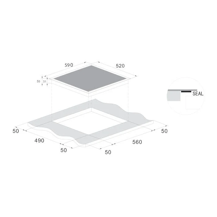 Candy Piano cottura radiante CITT642C Idea Piano Cottura a Induzione 4 Fuochi in Vetroceramica, Cott