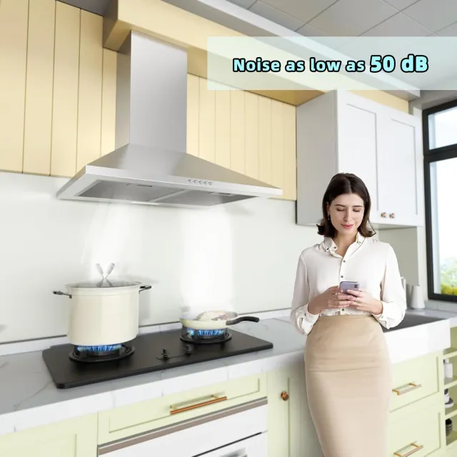 Firegas Cappa cucina angolo CC110 Cappa aspirante da parete 60 cm, 3 livelli di potenza, cappa aspir