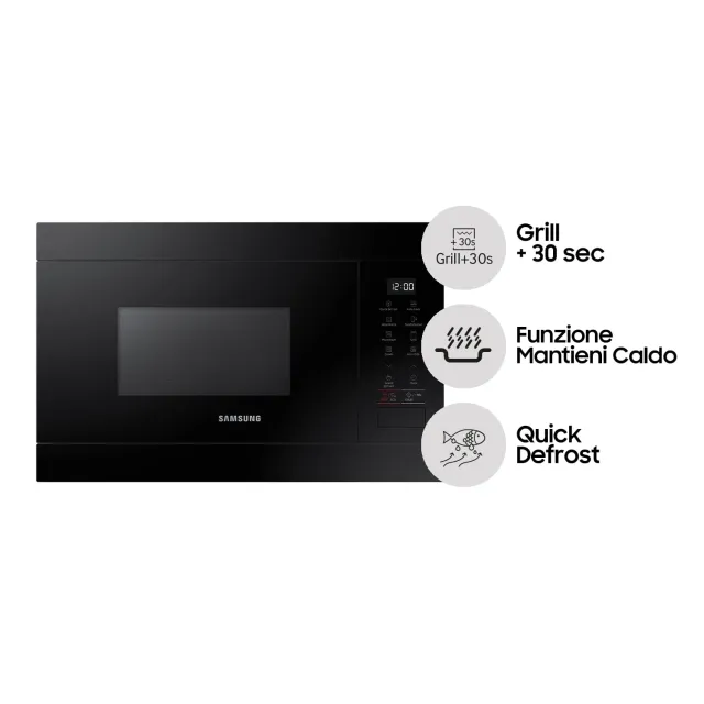 Samsung Microonde incasso MG22M8254AK/E1 Microonde di Integrazione 22L 850W/Grill 1100W Nero