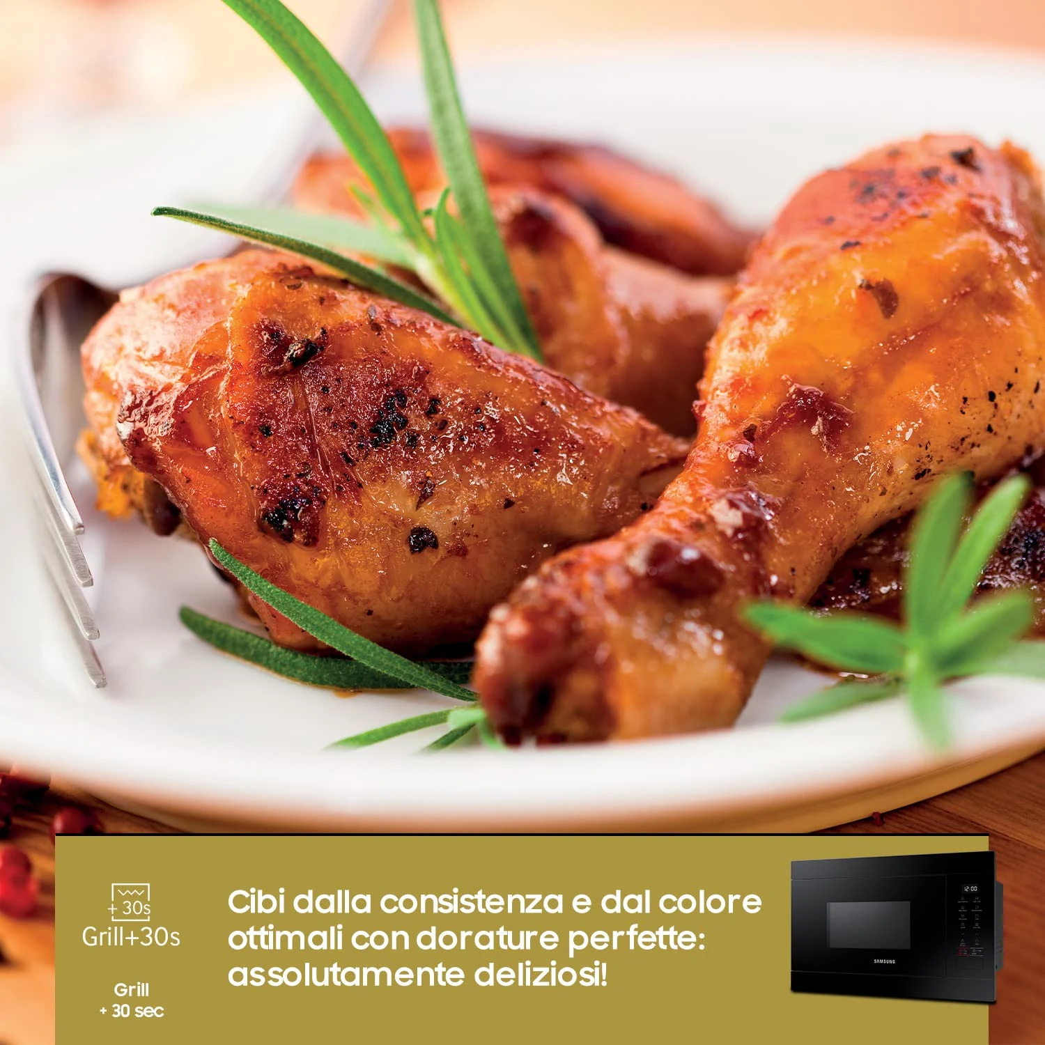 Samsung Microonde incasso MG22M8254AK/E1 Microonde di Integrazione 22L 850W/Grill 1100W Nero
