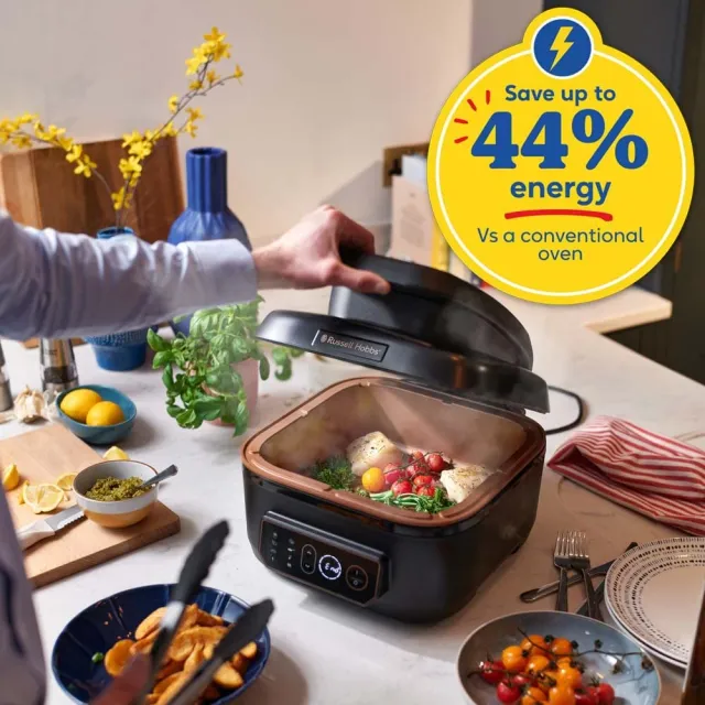 Russell Hobbs Frullatore 260°C Friggitrice ad aria + Multicooker, XXL 5.5 L, 8 funzioni cottura, Ene