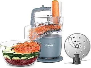 Kenwood Robot da cucina FDP22.​130GY MultiPro Go , Robot da Cucina, Trita, Affetta, Grattugia, Riduce in Purea e Impasta, 360° Express Serve, Ciotola da 1.3L, Lame per Impastare, Disco da 4 mm, 650