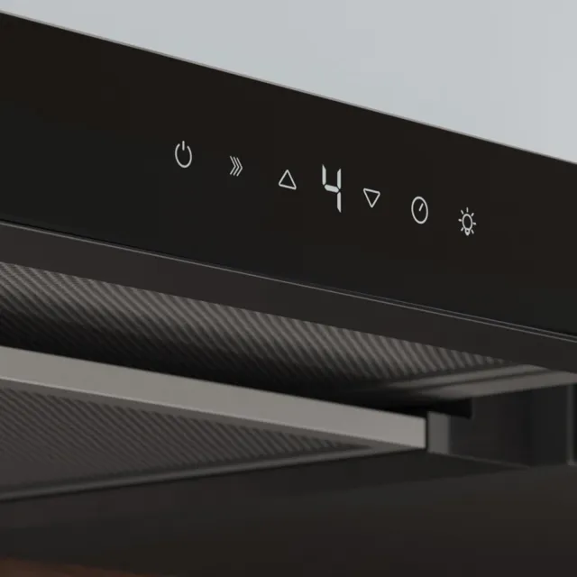 Cecotec Cappa cucina downdraft 550m³ Cappa Telescopica 60 cm Flux TLT 605500 Glass A++. Motore 70W, 