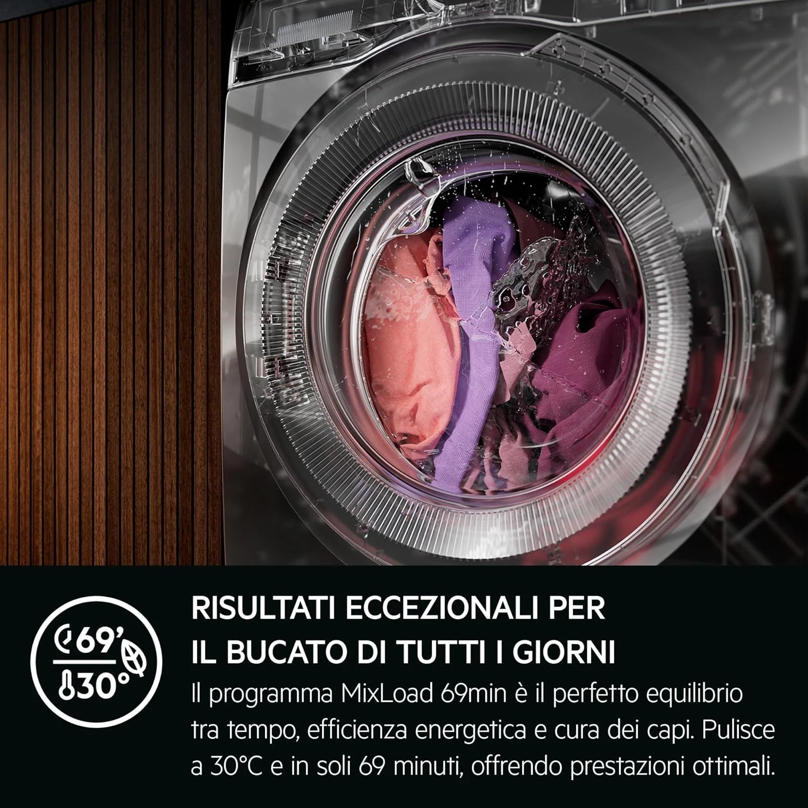 AEG Lavatrice incasso LR6G94OW Lavatrice carica frontale 9 kg Serie 6000 ProSense, classe A, 1400 gi