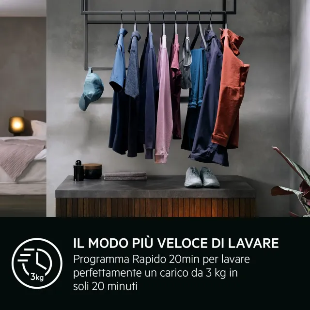 AEG Lavatrice incasso LR6G94OW Lavatrice carica frontale 9 kg Serie 6000 ProSense, classe A, 1400 gi