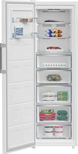 Beko Congelatore B5RMFNE314W Congelatore Verticale, Classe E, NO FROST, Inverter, Bianco, volume net