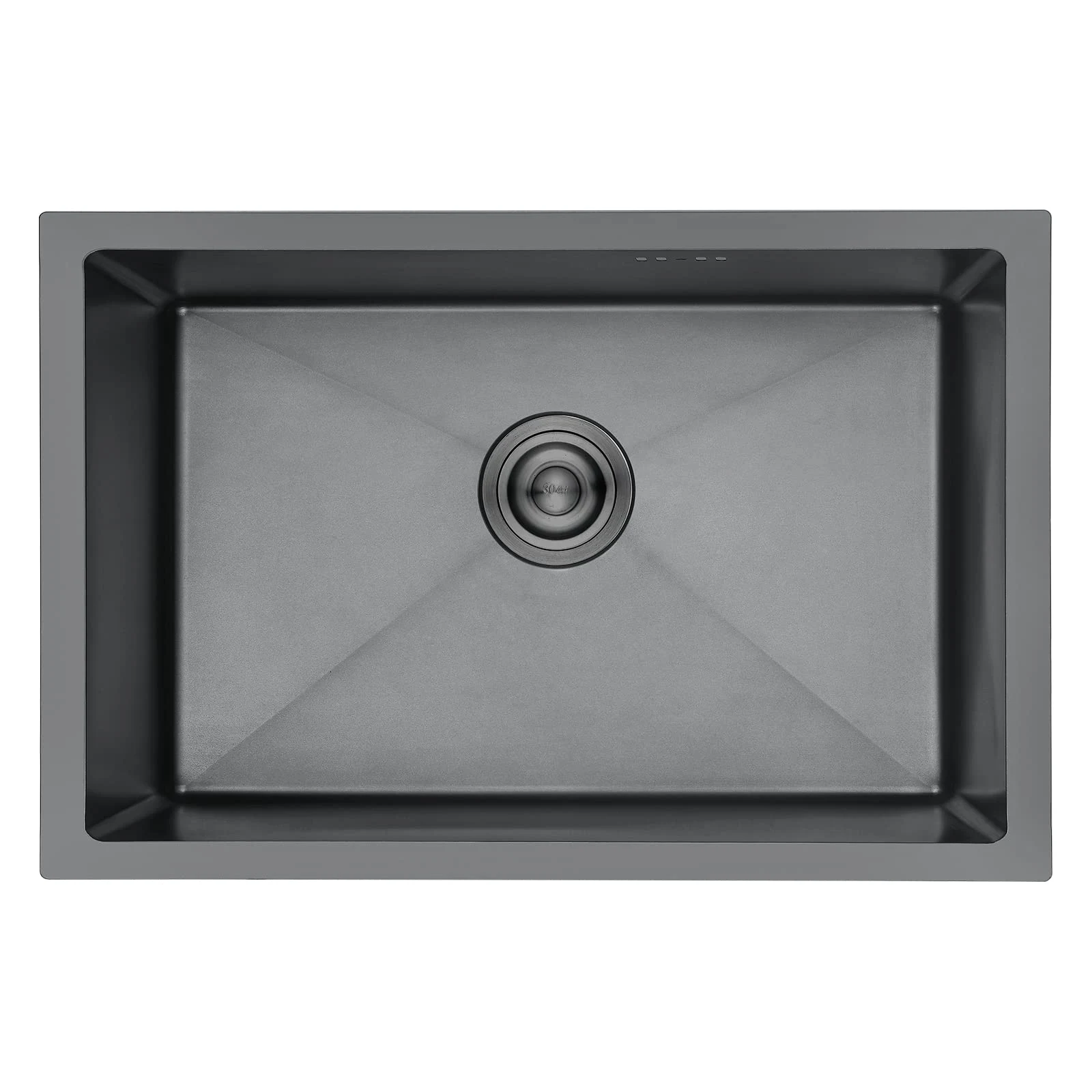 Ibergrif Lavello M87044B Lavello Cucina in Acciaio Inox 70x44 cm, Installazione a Sopratop o Filotop con Sifone Antiodore e Kit Scarico Completo, Grigio Scuro