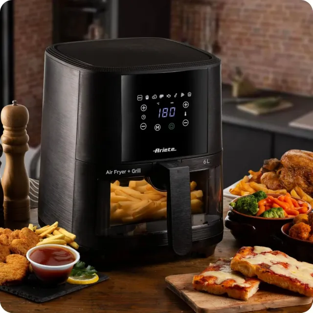Ariete Estrattore di succo 4626 Friggitrice ad aria 6L, 1300 W, Capacità 6L, Capacità di cottura 2,5