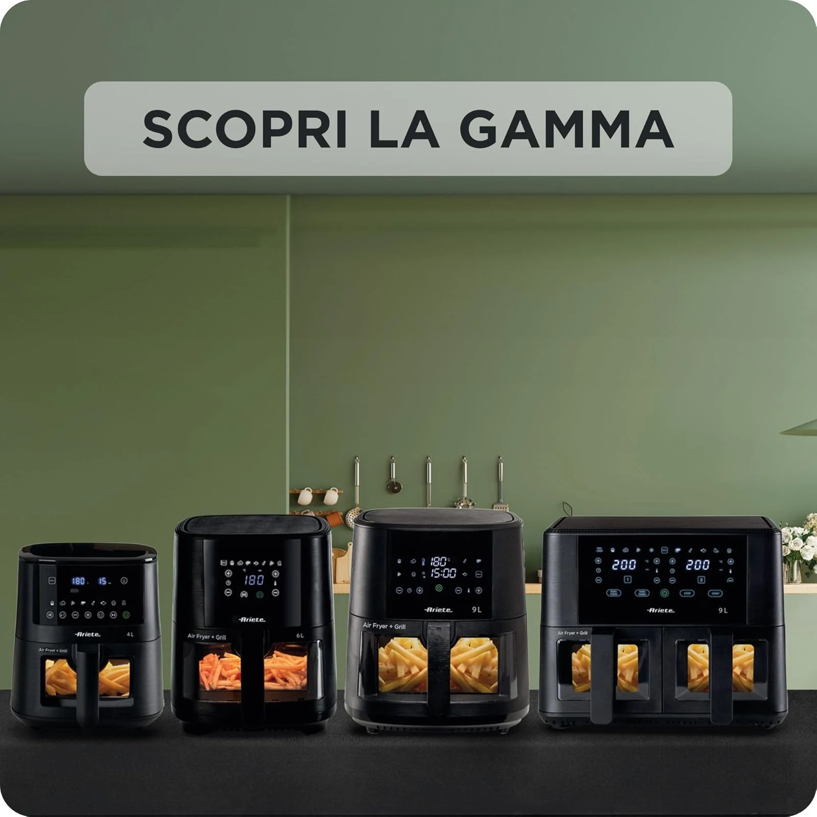 Ariete Estrattore di succo 4626 Friggitrice ad aria 6L, 1300 W, Capacità 6L, Capacità di cottura 2,5