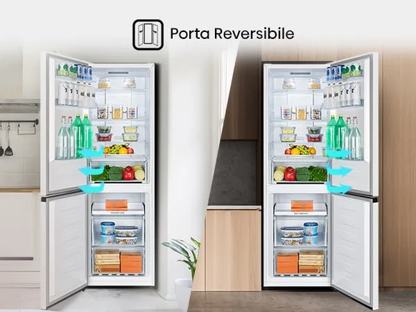 Hisense Frigorifero sottobase RB390N4AWE Frigorifero Combinato a libera installazione,Total No frost