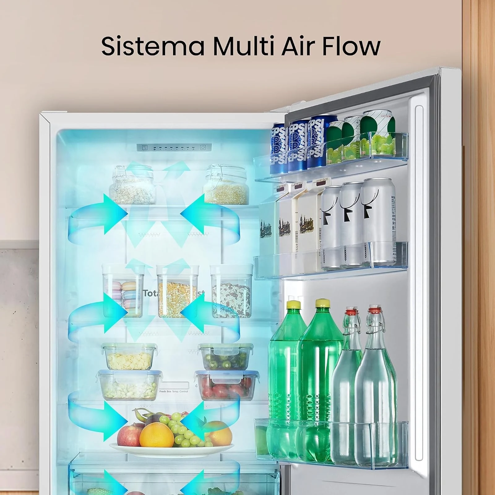 Hisense Frigorifero sottobase RB390N4AWE Frigorifero Combinato a libera installazione,Total No frost
