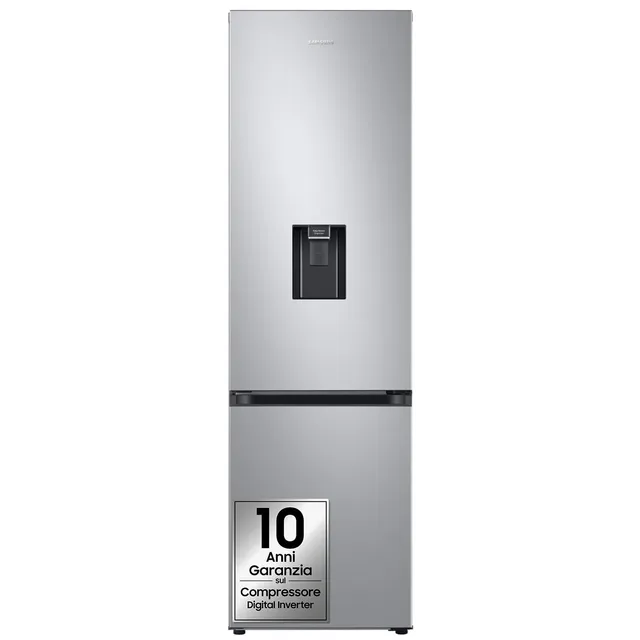 Samsung Frigorifero monoporta RB38C634DSA/EF Frigorifero Combinato EcoFlex AI con Dispenser dell'Acqua, WiFi, SpaceMax, Total No Frost, Motore Digital Inverter Garantito 20 Anni, 386 L, LxAxP: 59,5x20