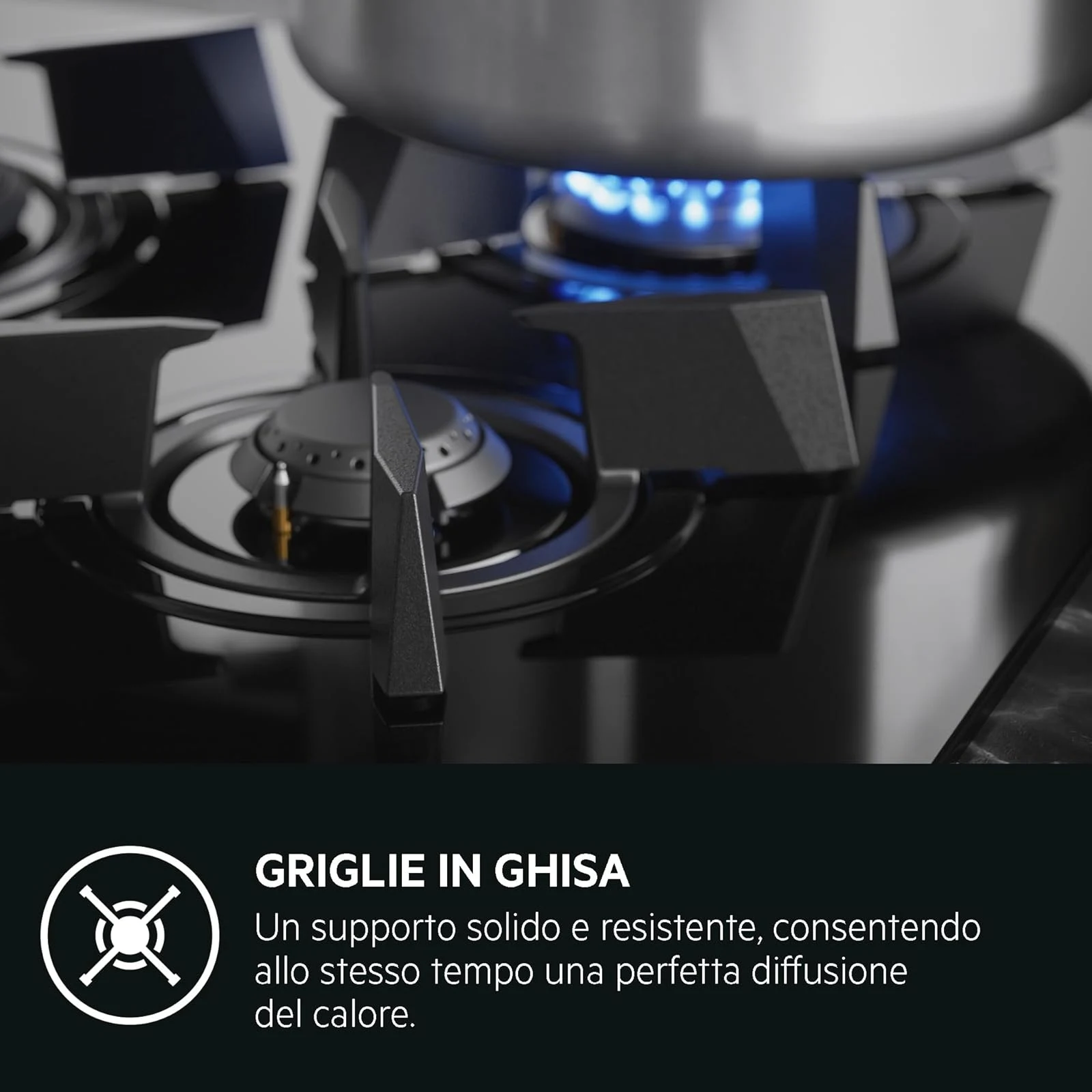 AEG Piano cottura domino 8000 Serie Piano Cottura Misto Gas & Induzione 4 Fuochi da Incasso HF70
