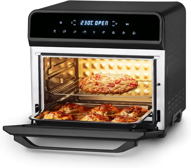 Ufesa Friggitrice ad aria 230ºC Magnum Friggitrice ad Aria XXL, Air Fryer da 23 L, Doppia Resistenza, 8 Programmi, Girarrosto, 1800W, Controllo Digitale, Temperatura , 6 Accessori Inclusi, Cor