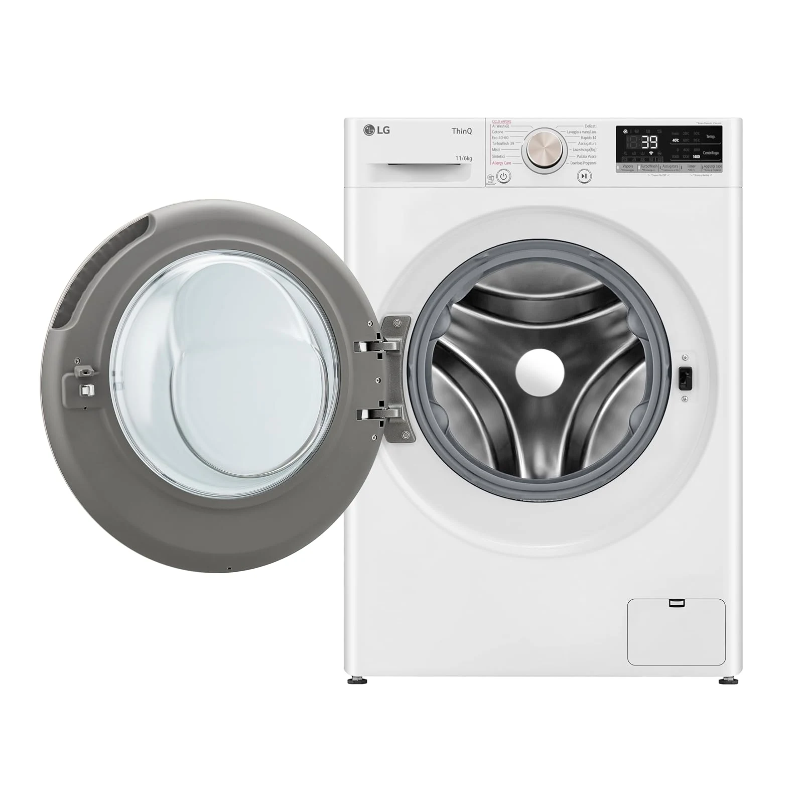 LG Lavasciuga incasso D4R7011TSWG AI DD Lavasciuga 11/6kg, Serie R7, Classe A-10%/D, Lavatrice Asciu