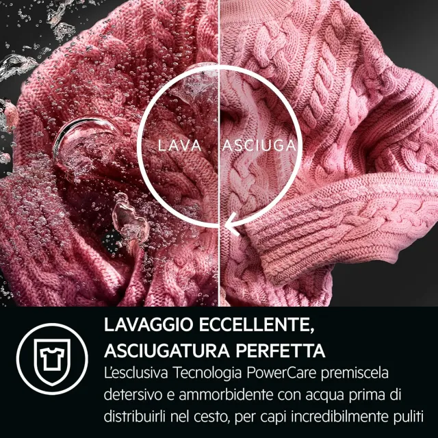 AEG Lavasciuga incasso LWR7D966OB Lavasciuga Serie 7000 ProSteam 9/6 kg, Vapore Refresh 25 min, Spec