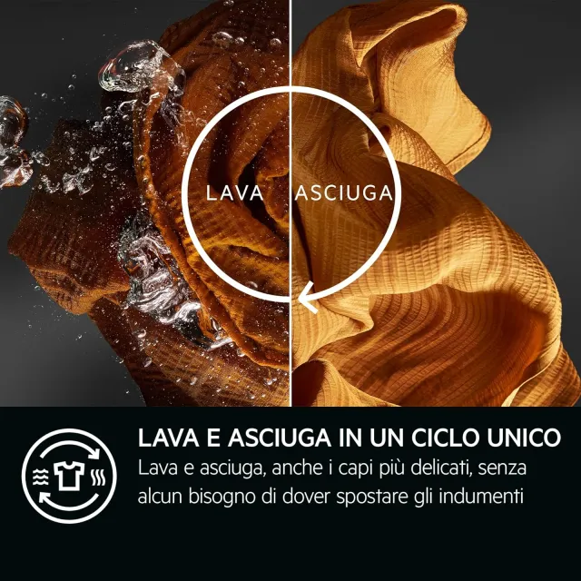 AEG Lavasciuga incasso LWR7D966OB Lavasciuga Serie 7000 ProSteam 9/6 kg, Vapore Refresh 25 min, Spec