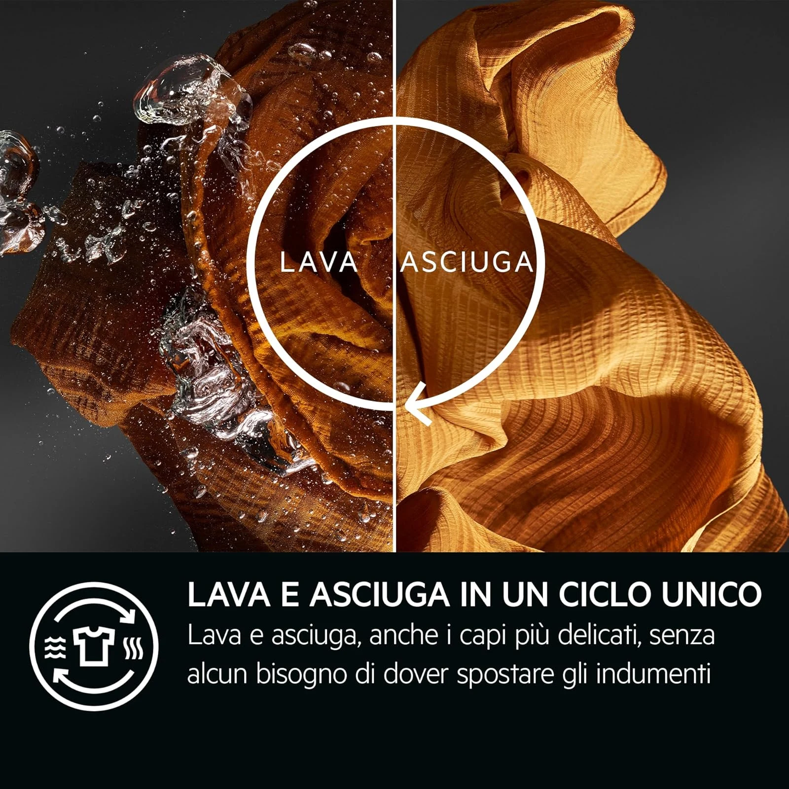 AEG Lavasciuga incasso LWR7D966OB Lavasciuga Serie 7000 ProSteam 9/6 kg, Vapore Refresh 25 min, Spec