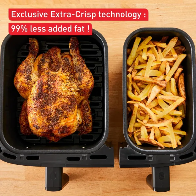 Tefal Deumidificatore EY901810 Friggitrice ad aria a doppia camera Dual Easy Fry | Capacità 5,2/3,1 