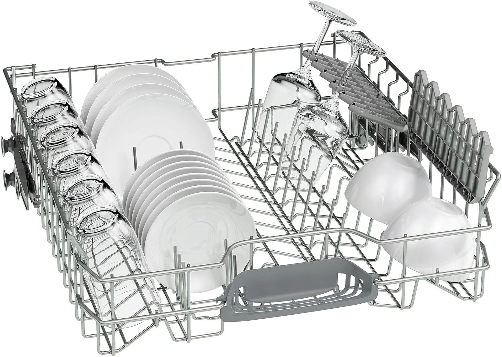 Bosch Lavastoviglie SMV2HVX02E Serie 2, Lavastoviglie Smart da incasso a scomparsa totale, Cestelli